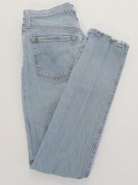 Levi's Premium 501s Classic Skinny Jeans - Light Wash Blue Big E - 27x32